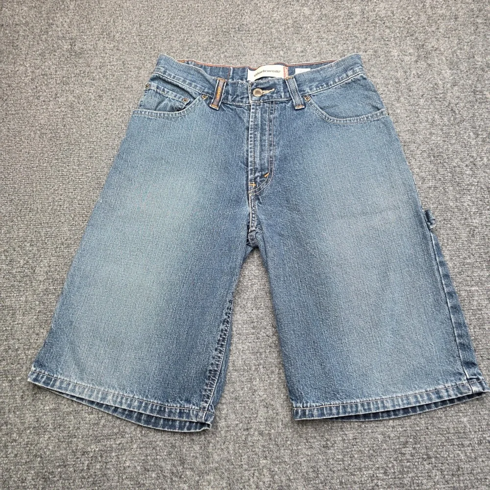 Levis Workwear Carpenter Denim Shorts Boys 14 Regular Blue Medium Wash Carpenter